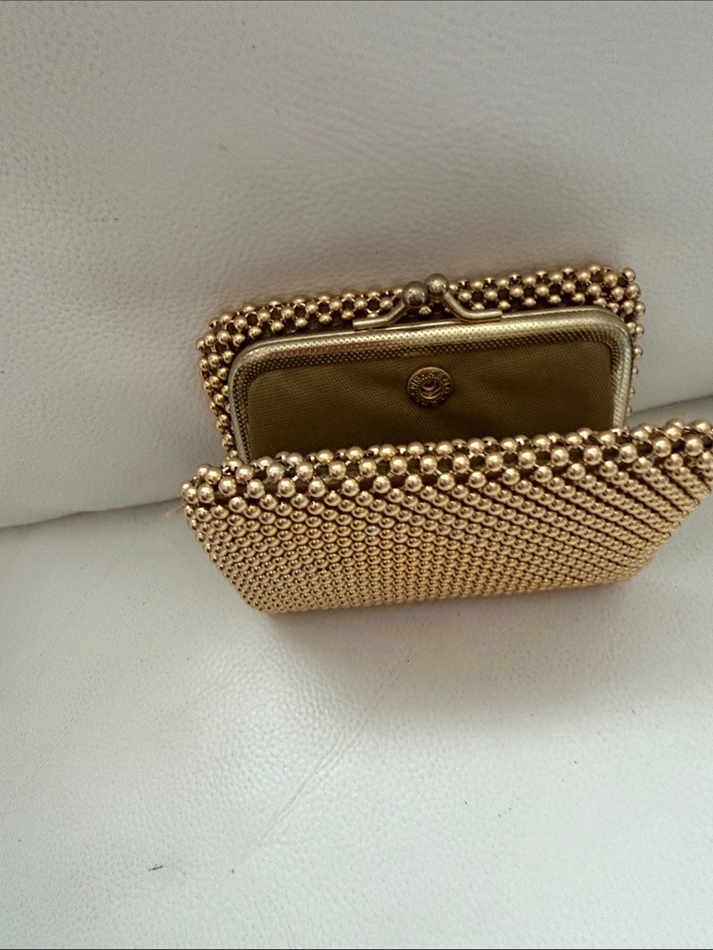 Gold Beaded Evening Clutch